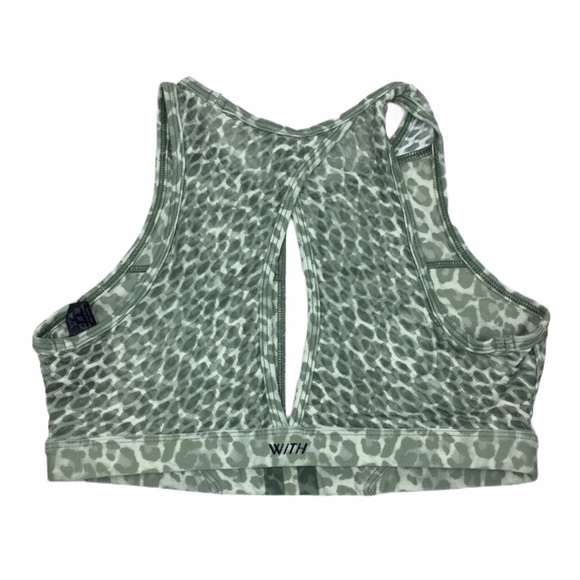Peloton WITH Green Leopard Sports Bra Size Sm - Picture 4 of 7